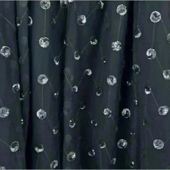 Ann Taylor Sequined Tulle Midi Skirt Black/Gray Silver Size M Party Cocktail - Picture 3 of 10
